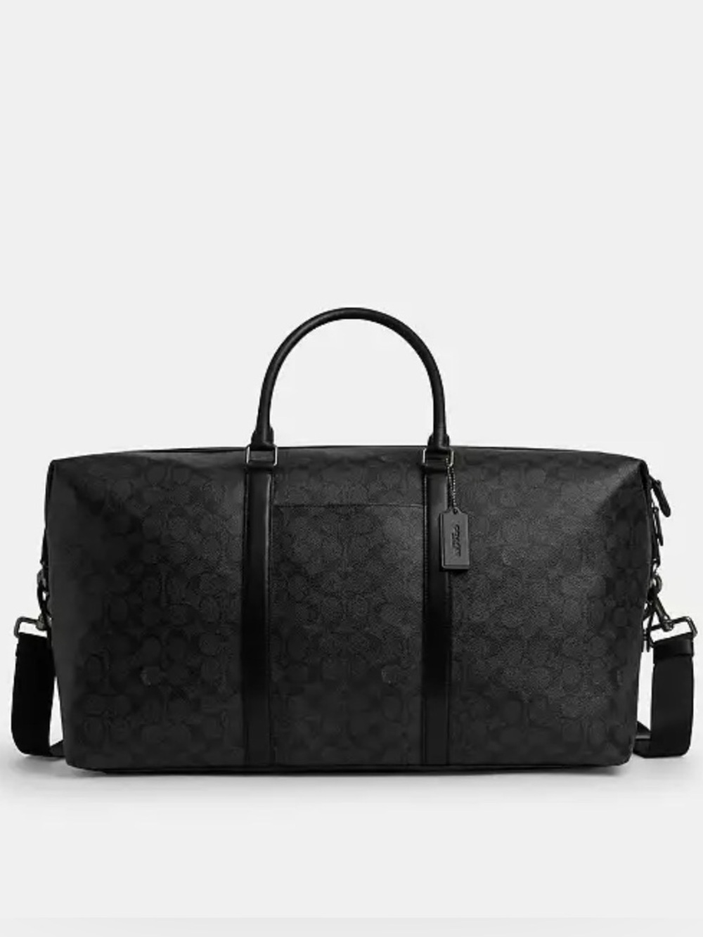 Coach Black Signature Monogram Travel Duffle